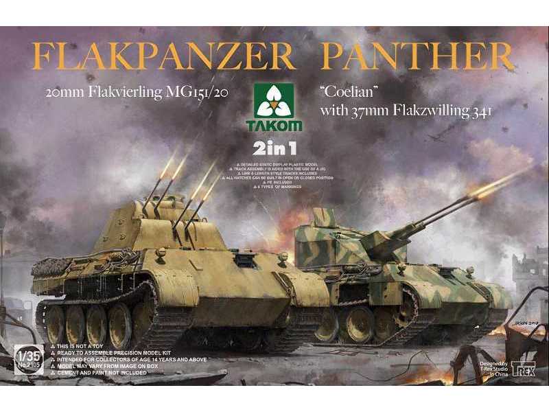 Flakpanzer Panther 20mm Flakvierling MB151/20 & Coelian w/37mm - zdjęcie 1 Flakpanzer Panther 20mm Flakvierling MB151/20 & Coelian w/37mm - zdjęcie 1