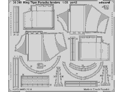 King Tiger Porsche fenders 1/35 - Meng - zdjęcie 2