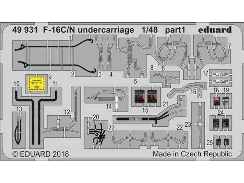 F-16C/ N undercarriage 1/48 - zdjęcie 1 F-16C/ N undercarriage 1/48 - zdjęcie 1