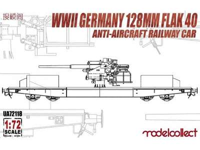 WWii Germany 128mm Flak 40 Anti-aircraft Railway Car - zdjęcie 1