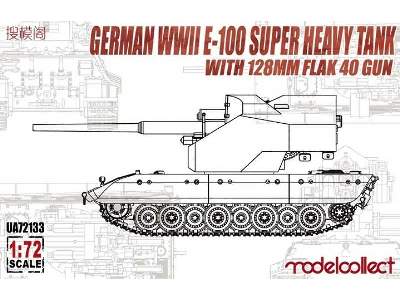 German WWii E-100 Super Heavy Tank With 128mm Flak 40 Gun - zdjęcie 1