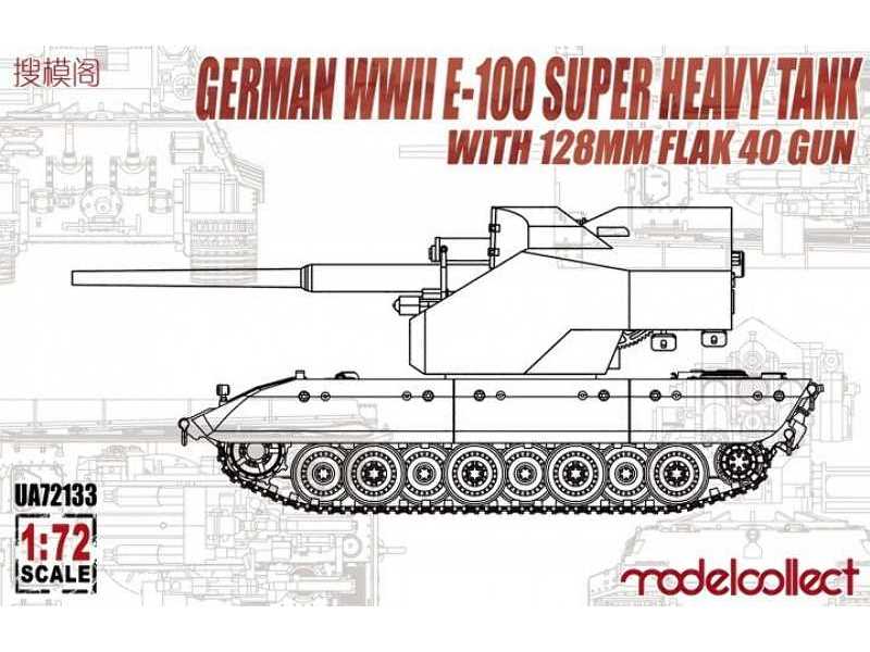 German WWii E-100 Super Heavy Tank With 128mm Flak 40 Gun - zdjęcie 1