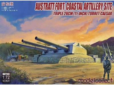Austratt Fort Coastal Artillery Site Triple 28cm Turret Caesar - zdjęcie 1