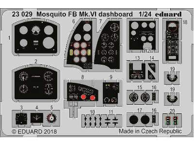 Mosquito FB Mk. VI dashboard 1/24 - zdjęcie 1