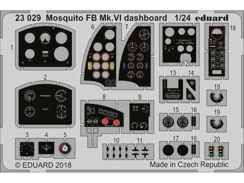 Mosquito FB Mk. VI dashboard 1/24 - zdjęcie 1