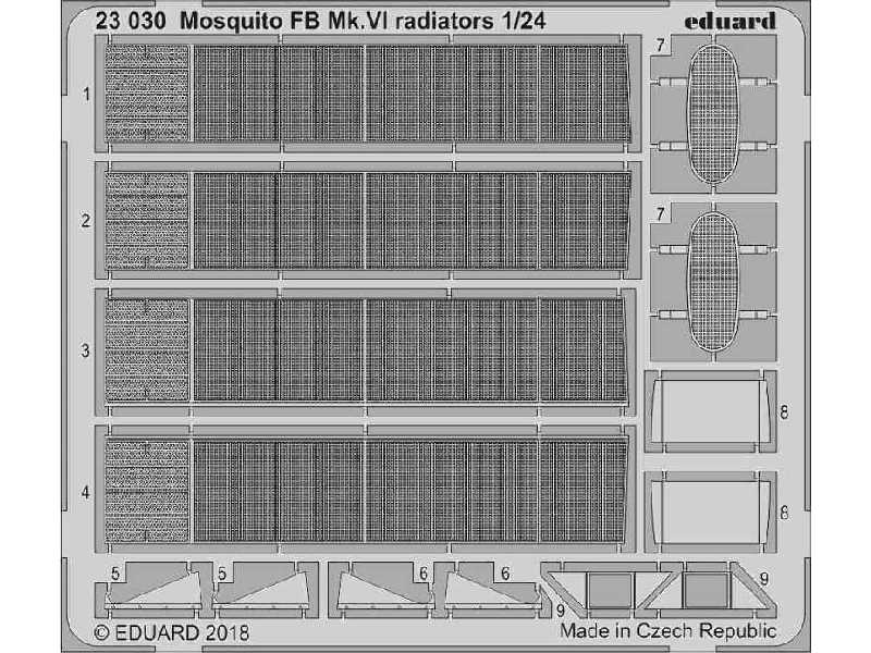 Mosquito FB Mk. VI radiators 1/24 - zdjęcie 1 Mosquito FB Mk. VI radiators 1/24 - zdjęcie 1
