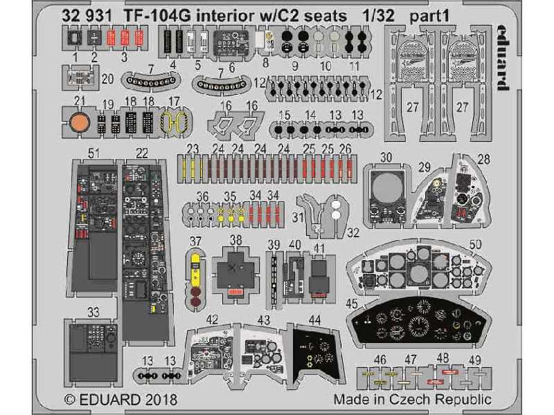 TF-104G interior w/ C2 seats 1/32 - zdjęcie 1 TF-104G interior w/ C2 seats 1/32 - zdjęcie 1
