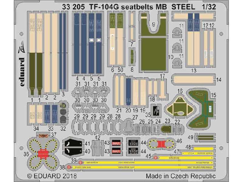 TF-104G seatbelts MB STEEL 1/32 - zdjęcie 1 TF-104G seatbelts MB STEEL 1/32 - zdjęcie 1