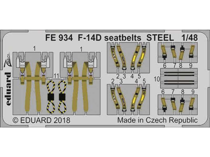 F-14D seatbelts STEEL 1/48 - zdjęcie 1