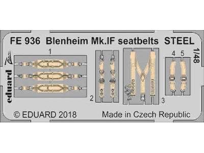 Blenheim Mk. IF seatbelts STEEL 1/48 - Airfix - zdjęcie 1