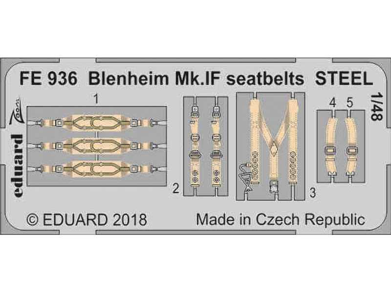 Blenheim Mk. IF seatbelts STEEL 1/48 - Airfix - zdjęcie 1