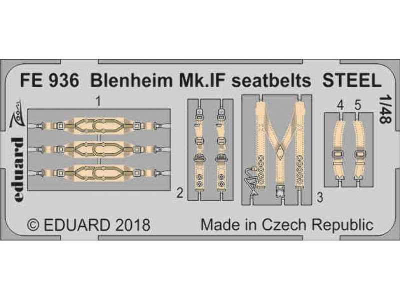 Blenheim Mk. IF seatbelts STEEL 1/48 - Airfix - zdjęcie 1 Blenheim Mk. IF seatbelts STEEL 1/48 - Airfix - zdjęcie 1