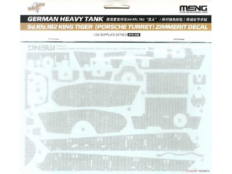 German Heavy Tank Sd.Kfz.182 King Tiger (Porsche Turret) Zimmeri - zdjęcie 1