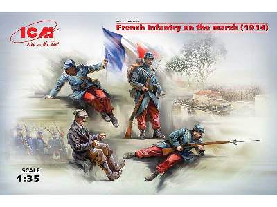 Francuska piechota - marsz - 1914  - zdjęcie 1
