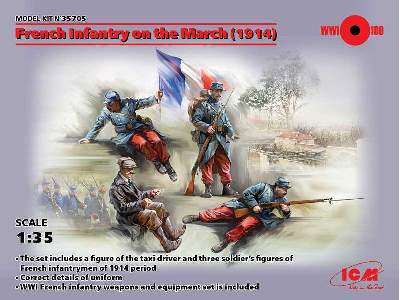 Francuska piechota - marsz - 1914  - zdjęcie 14