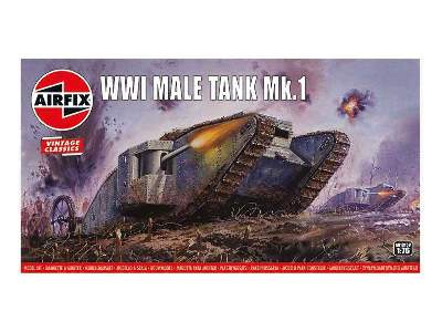 Airfix Vintage Classics - WWI Male Tank Mk.I - zdjęcie 1