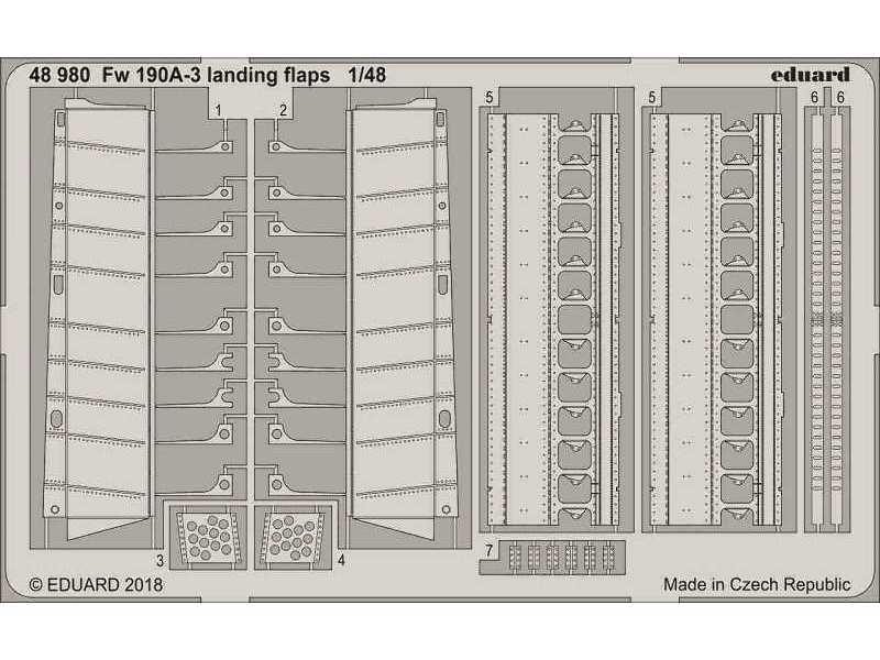 Fw 190A-3 landing flaps 1/48 - zdjęcie 1 Fw 190A-3 landing flaps 1/48 - zdjęcie 1