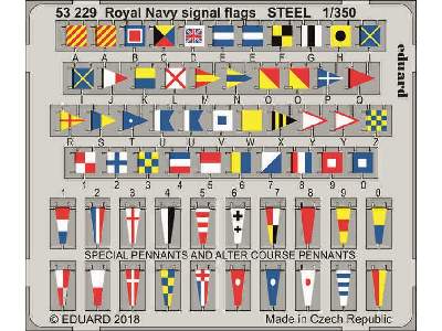 Royal Navy signal flags STEEL 1/350 - zdjęcie 1