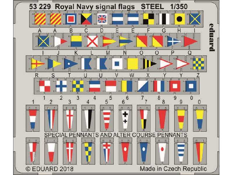 Royal Navy signal flags STEEL 1/350 - zdjęcie 1 Royal Navy signal flags STEEL 1/350 - zdjęcie 1