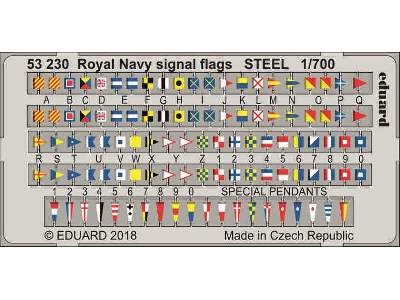 Royal Navy signal flags STEEL 1/700 - zdjęcie 1