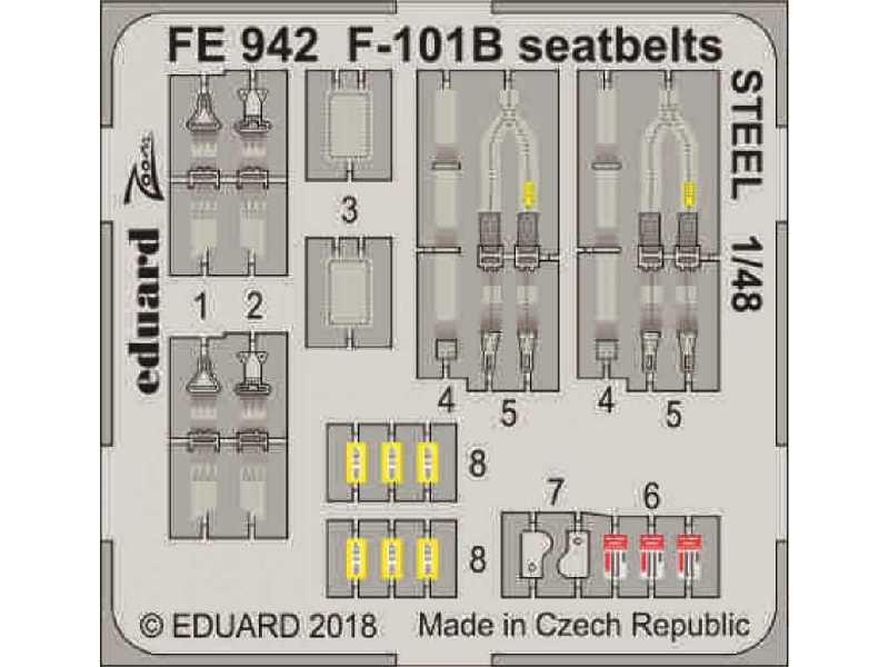 F-101B seatbelts STEEL 1/48 - Kitty Hawk - zdjęcie 1