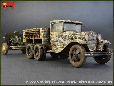 Sowiecka ciężarówka 2t 6x4 z armatą polową 76mm USV-BR  - zdjęcie 32