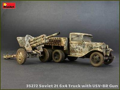 Sowiecka ciężarówka 2t 6x4 z armatą polową 76mm USV-BR  - zdjęcie 48
