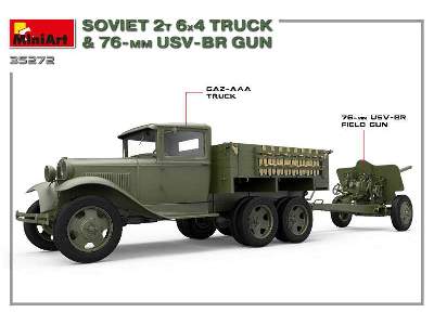 Sowiecka ciężarówka 2t 6x4 z armatą polową 76mm USV-BR  - zdjęcie 49