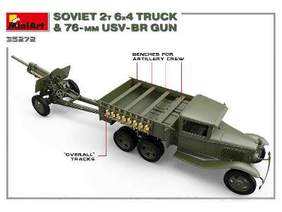 Sowiecka ciężarówka 2t 6x4 z armatą polową 76mm USV-BR  - zdjęcie 51