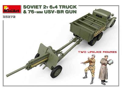 Sowiecka ciężarówka 2t 6x4 z armatą polową 76mm USV-BR  - zdjęcie 53
