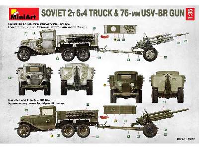 Sowiecka ciężarówka 2t 6x4 z armatą polową 76mm USV-BR  - zdjęcie 55