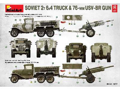 Sowiecka ciężarówka 2t 6x4 z armatą polową 76mm USV-BR  - zdjęcie 55