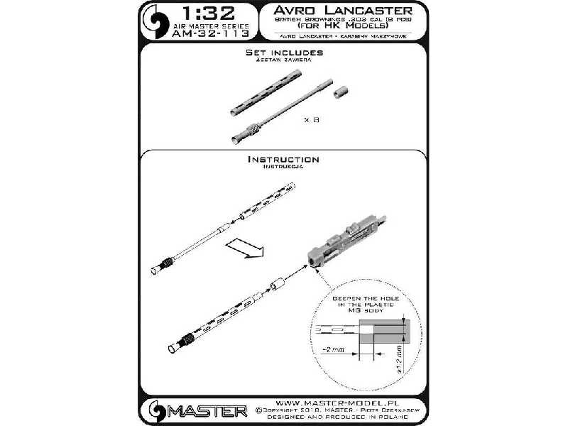 Avro Lancaster - Zestaw Karabinów Maszynowych Browning .303cal ( - zdjęcie 1