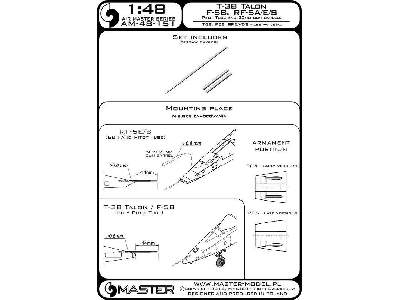 T-38 Talon / F-5b / Rf-5a, E, S - Rurka Pitota I Lufy Działek 20 - zdjęcie 1