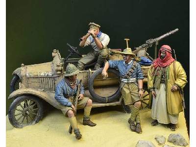 I W.Ś. Anzac Lcp Ford T Crew 4 Figures + Ford T Accessories Pale - zdjęcie 1