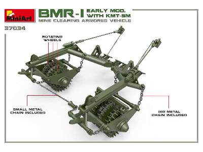 BMR-1 z trałem KMT-5M pojazd rozminowania pola walki (Su-122-54) - zdjęcie 47