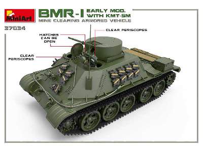 BMR-1 z trałem KMT-5M pojazd rozminowania pola walki (Su-122-54) - zdjęcie 50