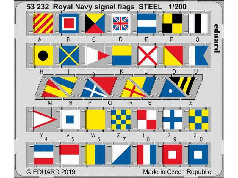 Royal Navy signal flags STEEL 1/200 - zdjęcie 1 Royal Navy signal flags STEEL 1/200 - zdjęcie 1