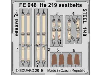 He 219 seatbelts STEEL 1/48 - zdjęcie 1