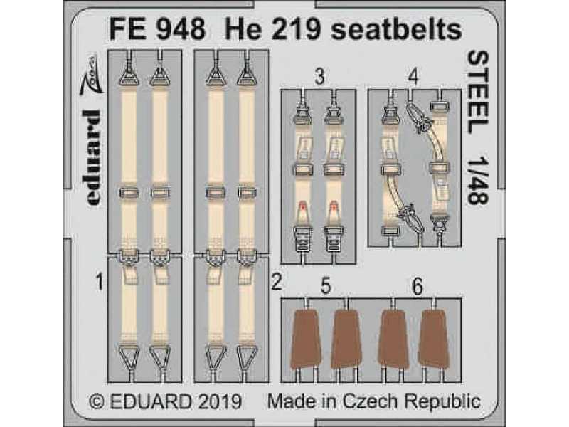 He 219 seatbelts STEEL 1/48 - zdjęcie 1 He 219 seatbelts STEEL 1/48 - zdjęcie 1