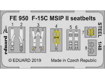 F-15C MSIP II seatbelts STEEL 1/48 - zdjęcie 1