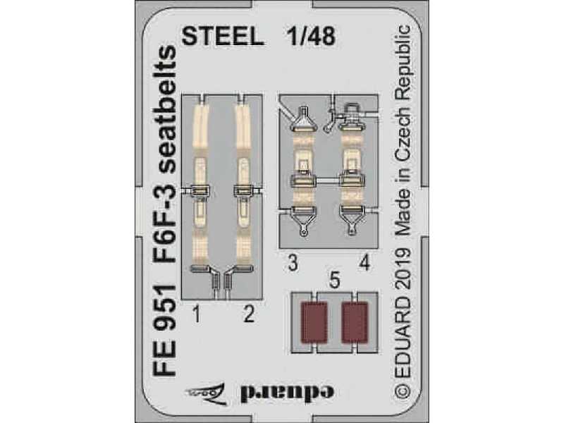 F6F-3 seatbelts STEEL 1/48 - zdjęcie 1