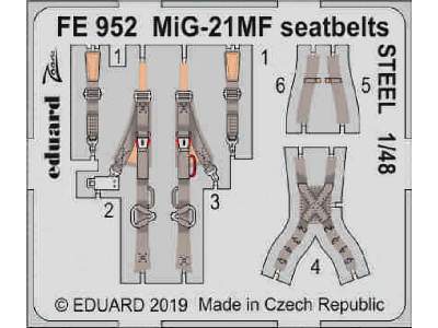 MiG-21MF seatbelts STEEL 1/48 - zdjęcie 1