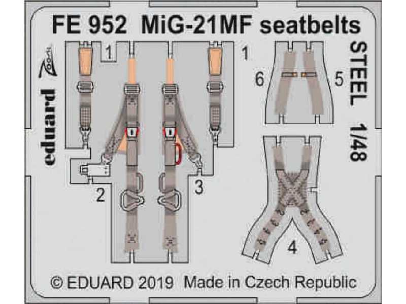 MiG-21MF seatbelts STEEL 1/48 - zdjęcie 1