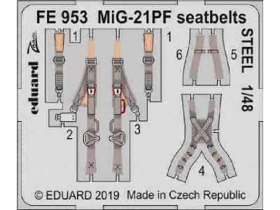 MiG-21PF seatbelts STEEL 1/48 - zdjęcie 1