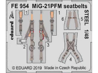 MiG-21PFM seatbelts STEEL 1/48 - zdjęcie 1