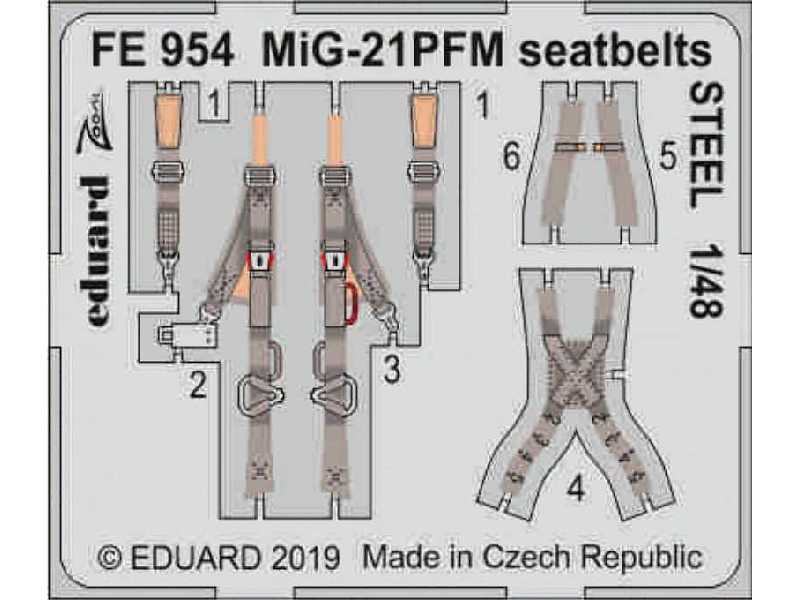 MiG-21PFM seatbelts STEEL 1/48 - zdjęcie 1 MiG-21PFM seatbelts STEEL 1/48 - zdjęcie 1