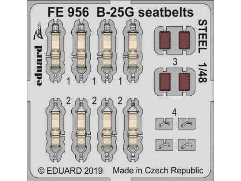 B-25G seatbelts STEEL 1/48 - zdjęcie 1 B-25G seatbelts STEEL 1/48 - zdjęcie 1