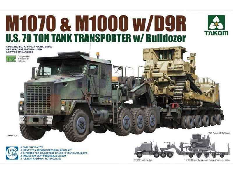 U.S. M1070 & M1000 w/D9R U.S. 70 Ton Tank Transporter w/Bulldoze - zdjęcie 1