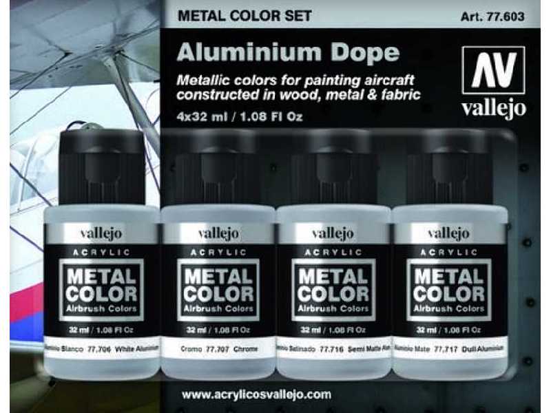 Zestaw Aluminium Metal Color do mal. elementów samolotów - 4 szt - zdjęcie 1